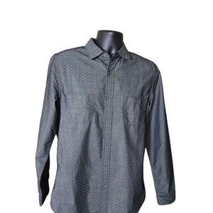 PD&C Men's Gray Polka Dot Shirt SZM